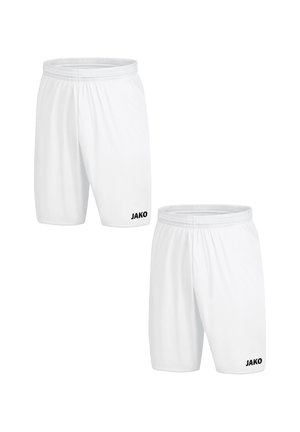 2ER-PACK ELASTISCHER BUND KORDELZUG - Sports shorts - weiß