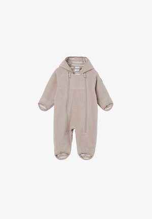 WINDPROOF FLEECE ALL-IN-ONE PRAMSUIT - Grenouillère - simply taupe