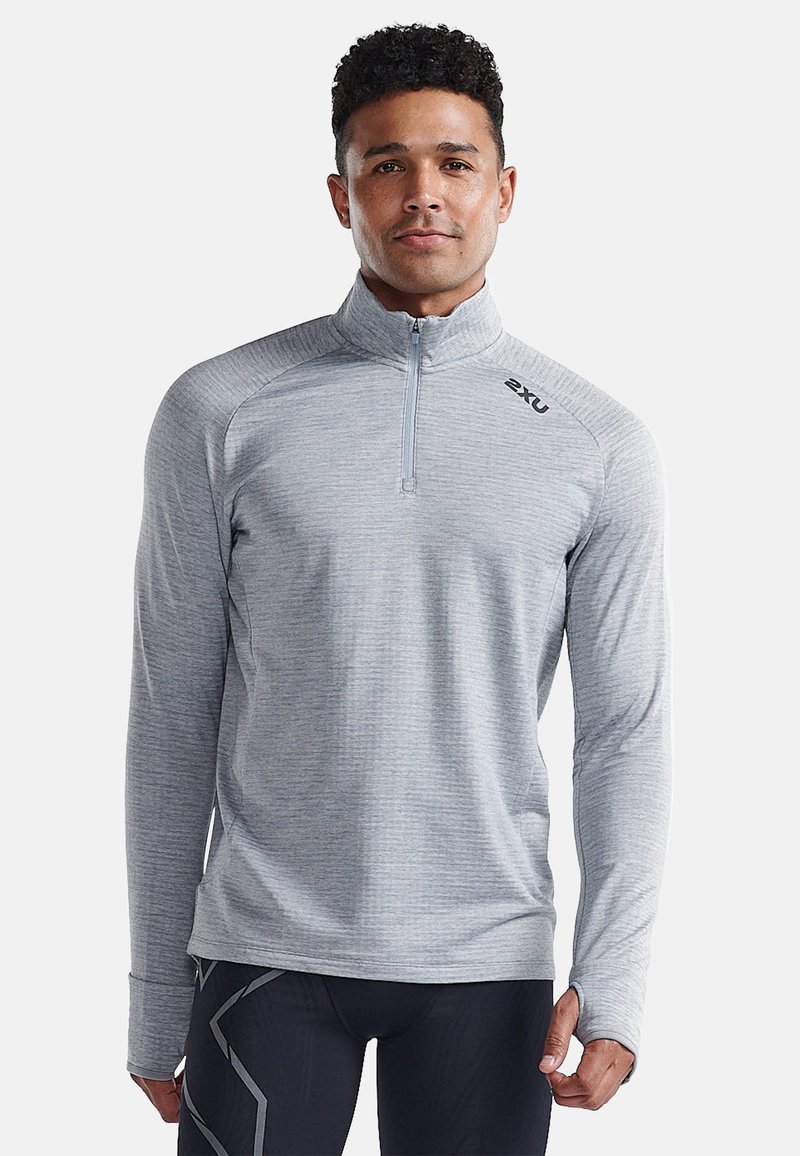 2XU IGNITION 1/4 - Stickad tröja - weathervane black reflective