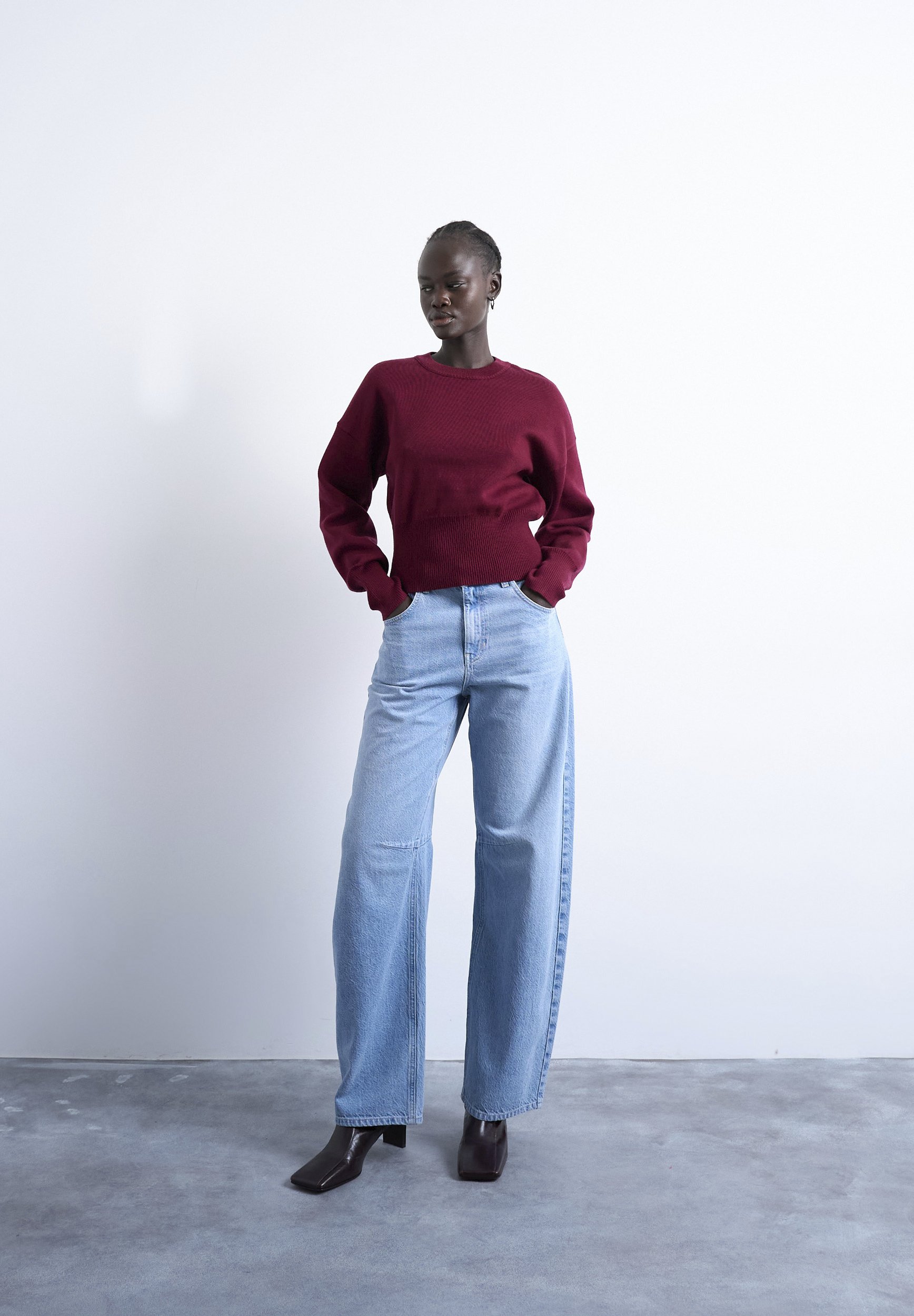 Topshop BELLE - Jumper - burgundy/bordeaux - Zalando.co.uk