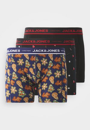 JACGINGERBREAD TRUNKS 3 PACK  - Alushousut - black