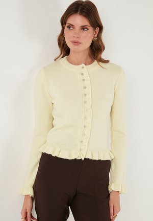 REGULAR FIT - Neuletakki - yellow