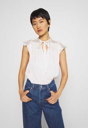 FLUTTER SLEEVE TIE NECK SOLIDS - Camicetta - snow day