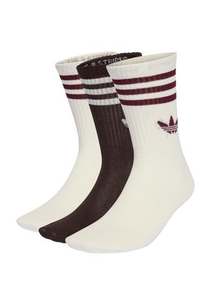 3S CREW S 3 PACK - Chaussettes - off white   aurora coffee   off white