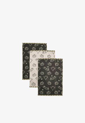 Next, SET OF 3 HALLOWEEN TERRY TEA TOWELS UNISEX - Torchon - black