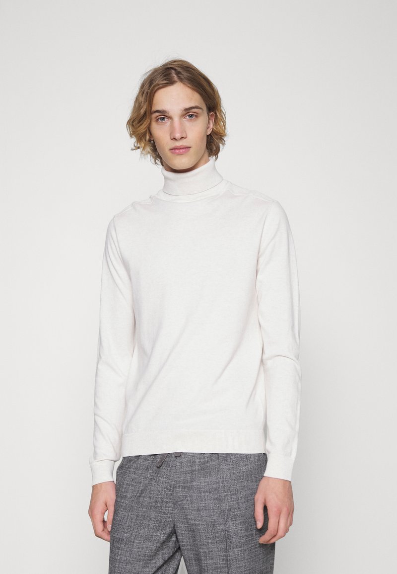 Selected Homme SLHBERG ROLL NECK NOOS - Camisola - egret melange