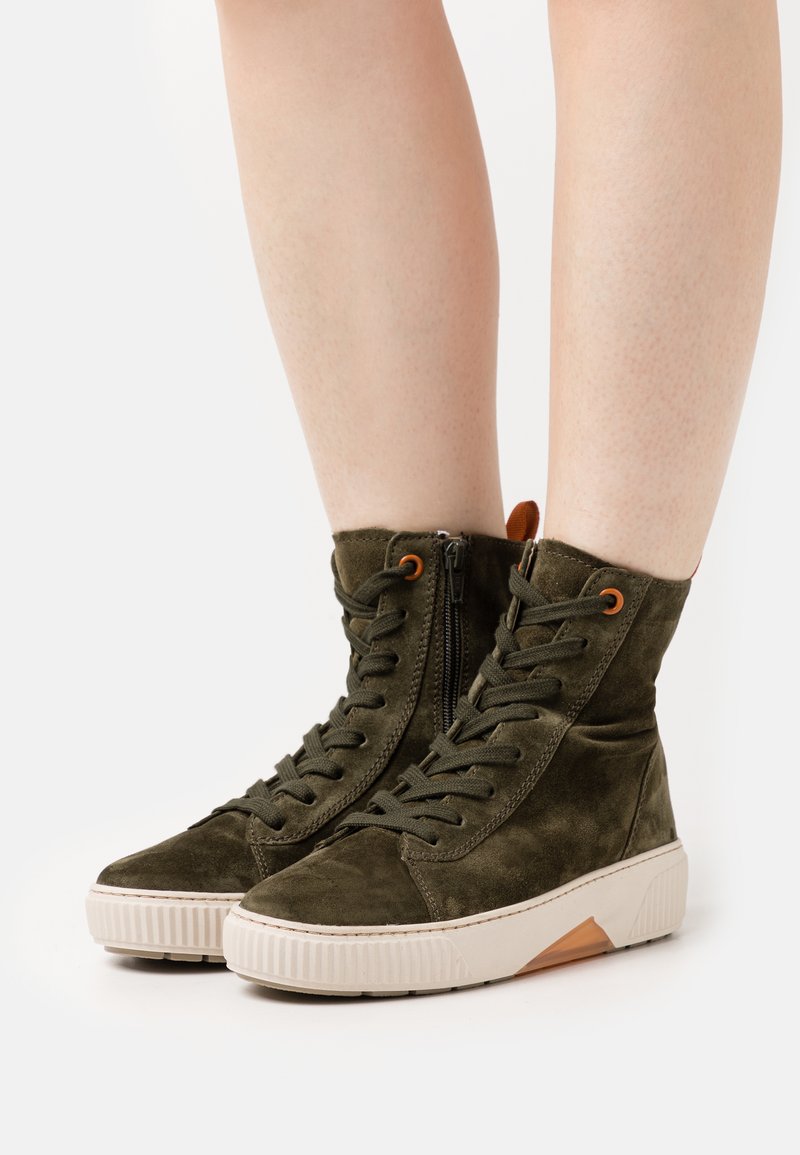 gabor leather high top trainers