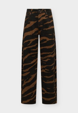 Topshop, MID RISE - Τζιν χαλαρής εφαρμογής - dark brown