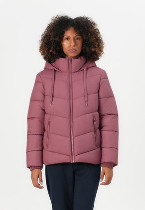 HOODED PUFFER JACKET - Winterjacke - deeply mauve