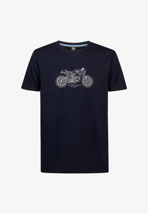 Petrol Industries, MEN T-SHIRT SS CLASSIC PRINT - T-shirt imprimé - navy blue