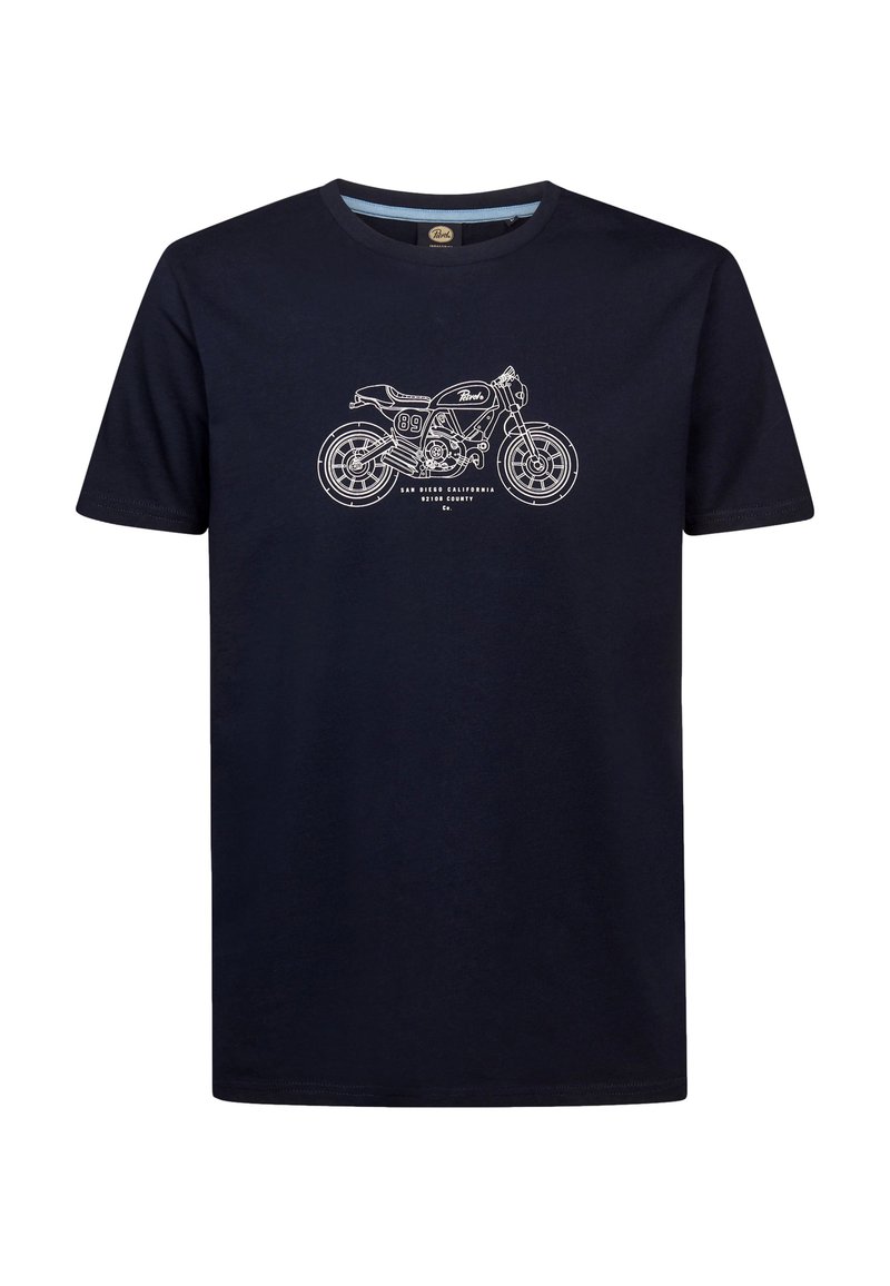 Petrol Industries T-shirt print donkerblauw
