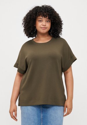 Vero Moda Curve VMCHALI - T-shirts - grape leaf
