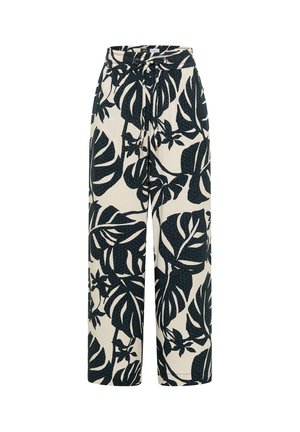 Cecil, HIGH WAIST WIDE LEG HOSE IM LOOSE FIT - Stoffhose - palm breeze green