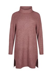 Zizzi Pletené šaty - rose brown melange