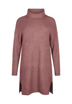 Zizzi Abito in maglia - rose brown melange