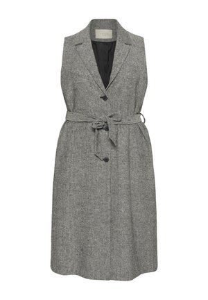 Kaffe Curve Strukirani kaput - black grey tweed
