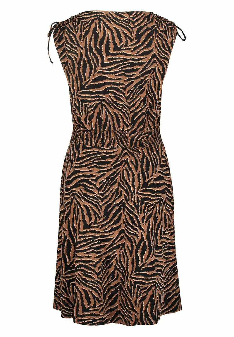 Damen Freizeitkleider | Cartoon Freizeitkleid black camel/braun - HL38511 Damen Freizeitkleider | Cartoon Freizeitkleid black camel/braun - HL38511