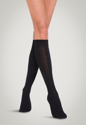 LUXURY - Knee high socks - black