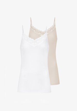 2 PACK - Caraco - weiß/beige