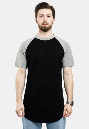 ROUND BASEBALL KURZARM - T-Shirt print - black/grey