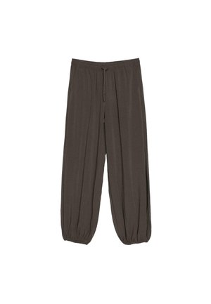 Stradivarius, FLOWY SAROUEL TROUSERS - Pantalon classique - dark brown