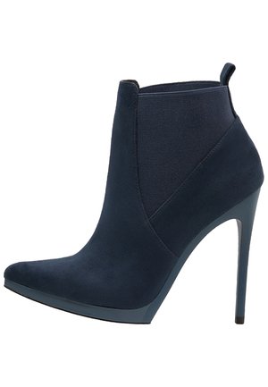 Højhælede støvletter - blue