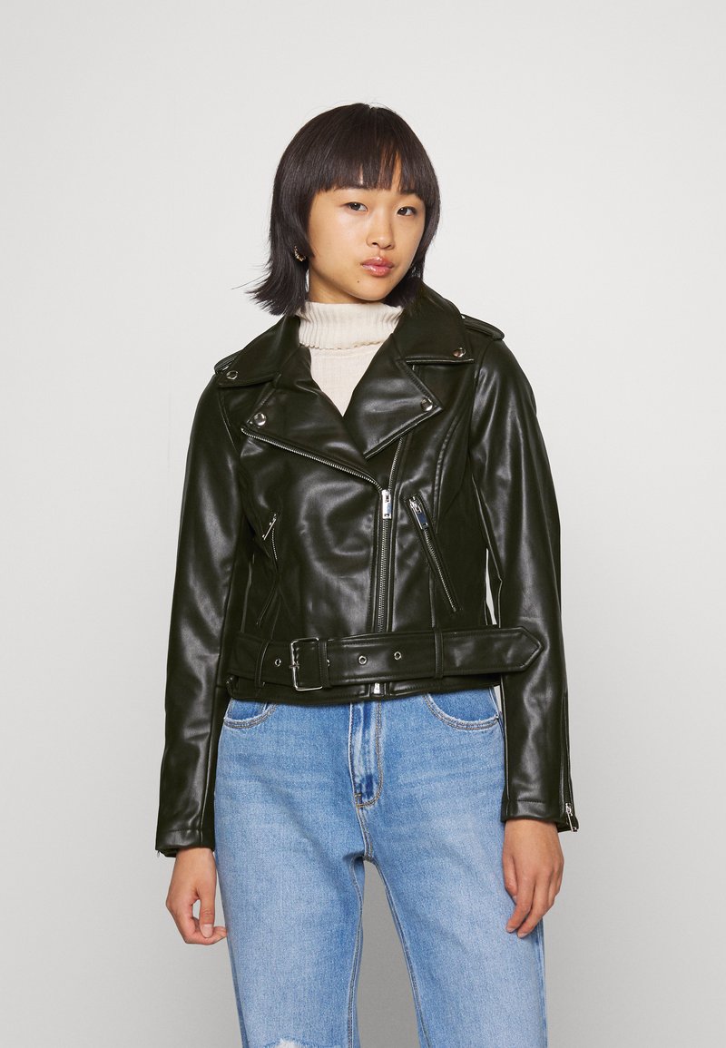 Glamorous Petite BIKER JACKET Faux leather jacket black Zalando.co.uk