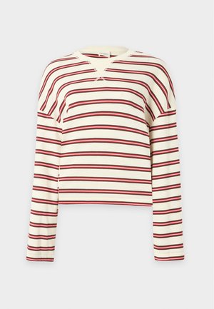 CLOSED, CREW NECK LONG SLEEVE STRIPED - Long sleeved top - cinder brown
