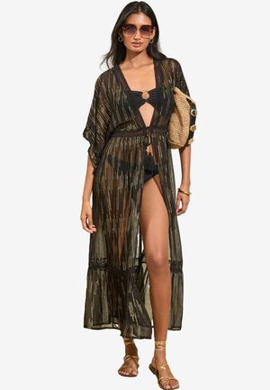 Love & Roses KIMONO REGULAR FIT - Strandkiegészítő - black