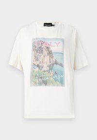 PCFILINA O NECK LOOSE TEE - Marškinėliai su spaudiniu - cloud dancer