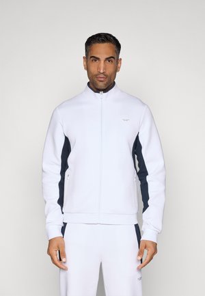LOGAN - Zip-up sweatshirt - white/dark sapphire
