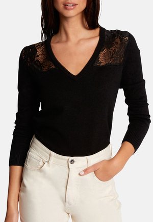 Strickpullover - black