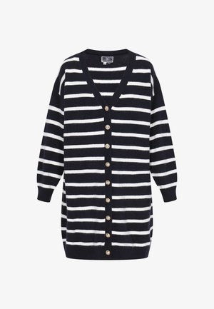 DreiMaster, Strickjacke - navy offwhite stripe