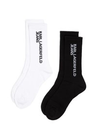 Karl Lagerfeld Jeans LOGO (PACK OF 2) - Calze - white black