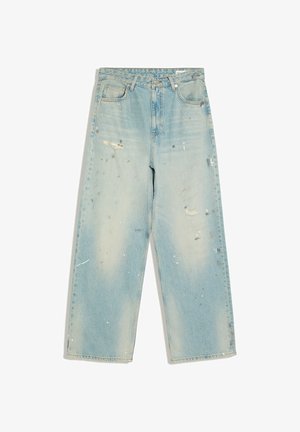 Bershka, PAINT-SPLATTER EFFECT LOOSE - JEANS - Loose Jeans - light blue