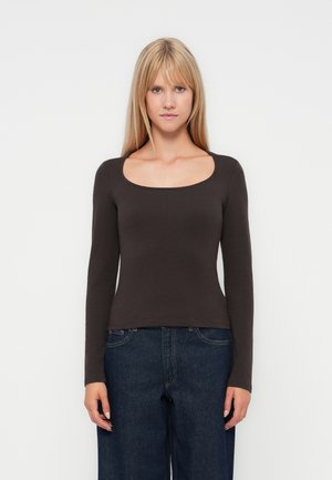 V HORSESHOE  - Topper langermet - terra brown