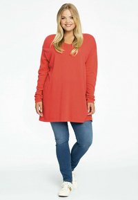 YOEK WITH LONG SLEEVES - Trui - light red
