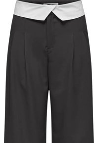 ONLY ONLDIANE HW FOLD-DOWN PANT - Pantaloni - black