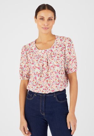 Damart RELIÉFÉ STRETCH - Camiseta estampada - multicolore fleuri