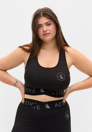 SPORTS WITH TEXT PRINT - Bustier - black