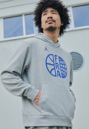 FRANCE FLEECE HOODIE - Squadra nazionale - dark grey heather/old royal