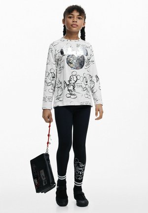 Desigual MICKEY SEQUIN - Maglietta a manica lunga - white