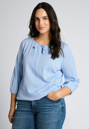 PLUS SIZE - MIT STREIFENMUSTER - Bluse - blue white thin stripe