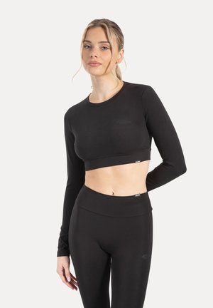 Smilodox CROP LONGSLEEVE THALINA - Longsleeve - schwarz