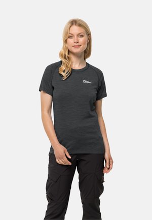 Jack Wolfskin KAMMWEG S/S - T-shirt de sport - phantom