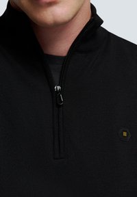 NO EXCESS TIMELESS BASICS HALF-ZIP - Pullover - black