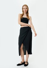 Koton MIDI DETAIL - Wikkelrok - black