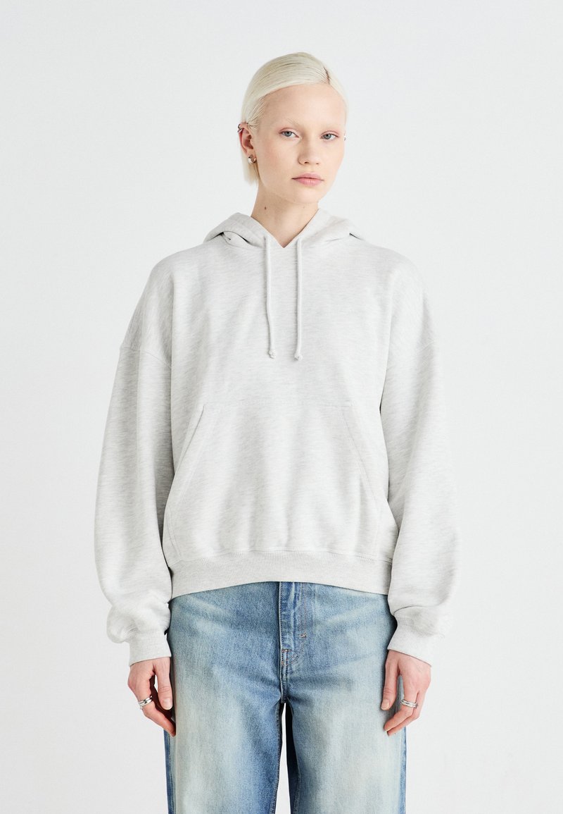 Weekday IRINA HEAVY HOODIE - Sportinis megztinis - grey melange