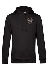 FELPA DONNA INVERNALE interno PILE con CAPPUCCIO U POWER in NERO FUCSIA