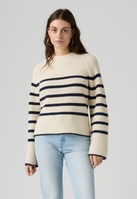Избран, margaux stripe egret wool